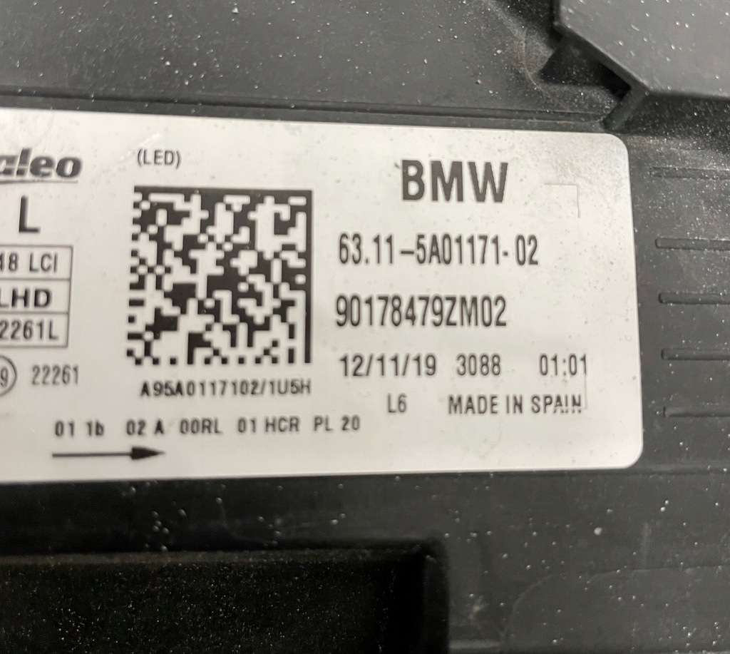 фото №10, Лампа левая передняя full led bmw x1 f48 lci lift