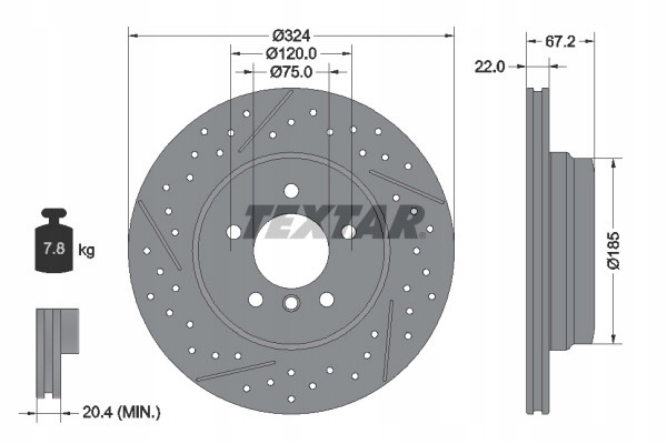Купити Диск ham. bmw t. 1/ 3 2,0-3,0 05-13 textar 92231203