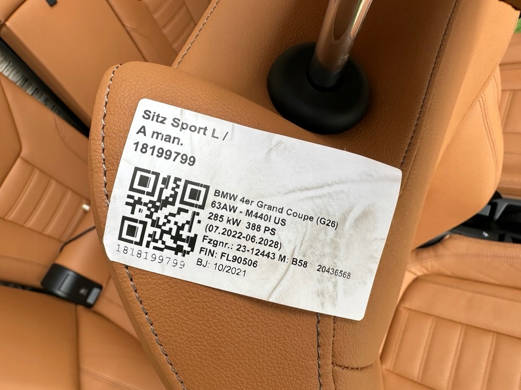 фото №6, Сидіння консоль заднє сидіння оббивка салон bmw 4 g26