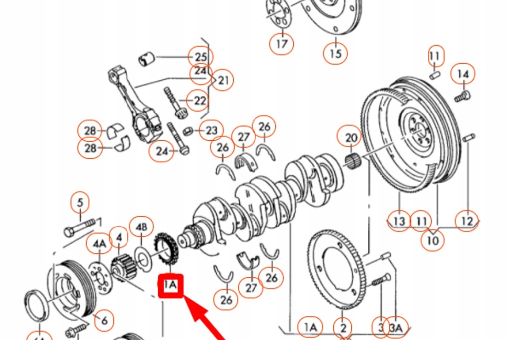 Audi a3 8p колесо розподільного валу вала колінчастого нове оригінальні 06a105209b Зі Шроту