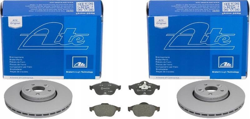 фото №1, Ate гальмівні диски+ гальмівні колодки перед renault espace iv vel satis 324mm