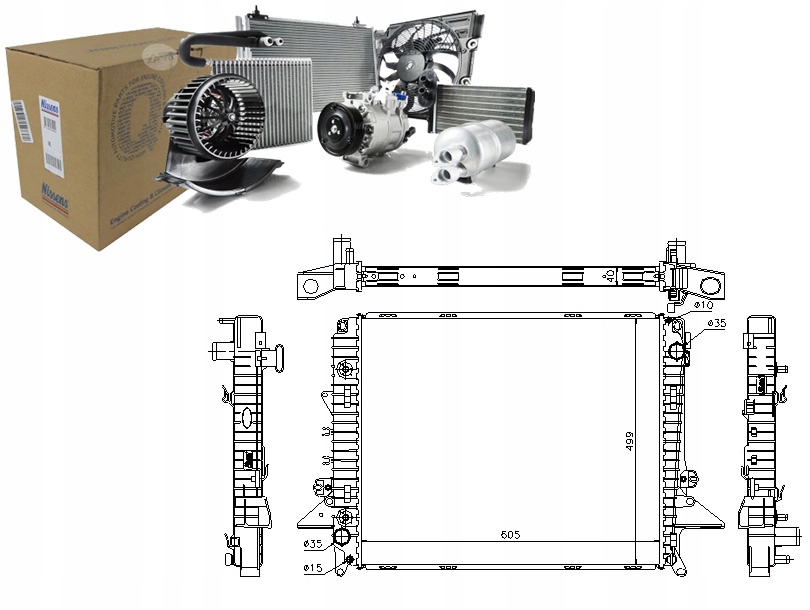 фото №1, Nissens 64321a радіатор, система охолодження двигуна