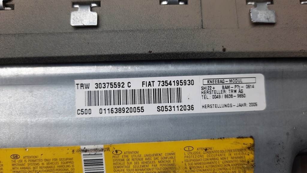 фото №5, Подушка коленная 7354195930 fiat croma ii 05-10r