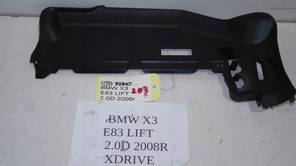фото №1, Пластик захист pod консоль права bmw x3 e83