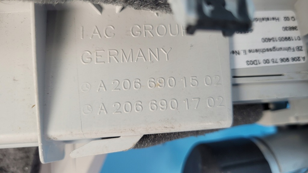 фото №14, W206 защита обшивка стойка левая a2066901502 направляющая шторка a2069067500