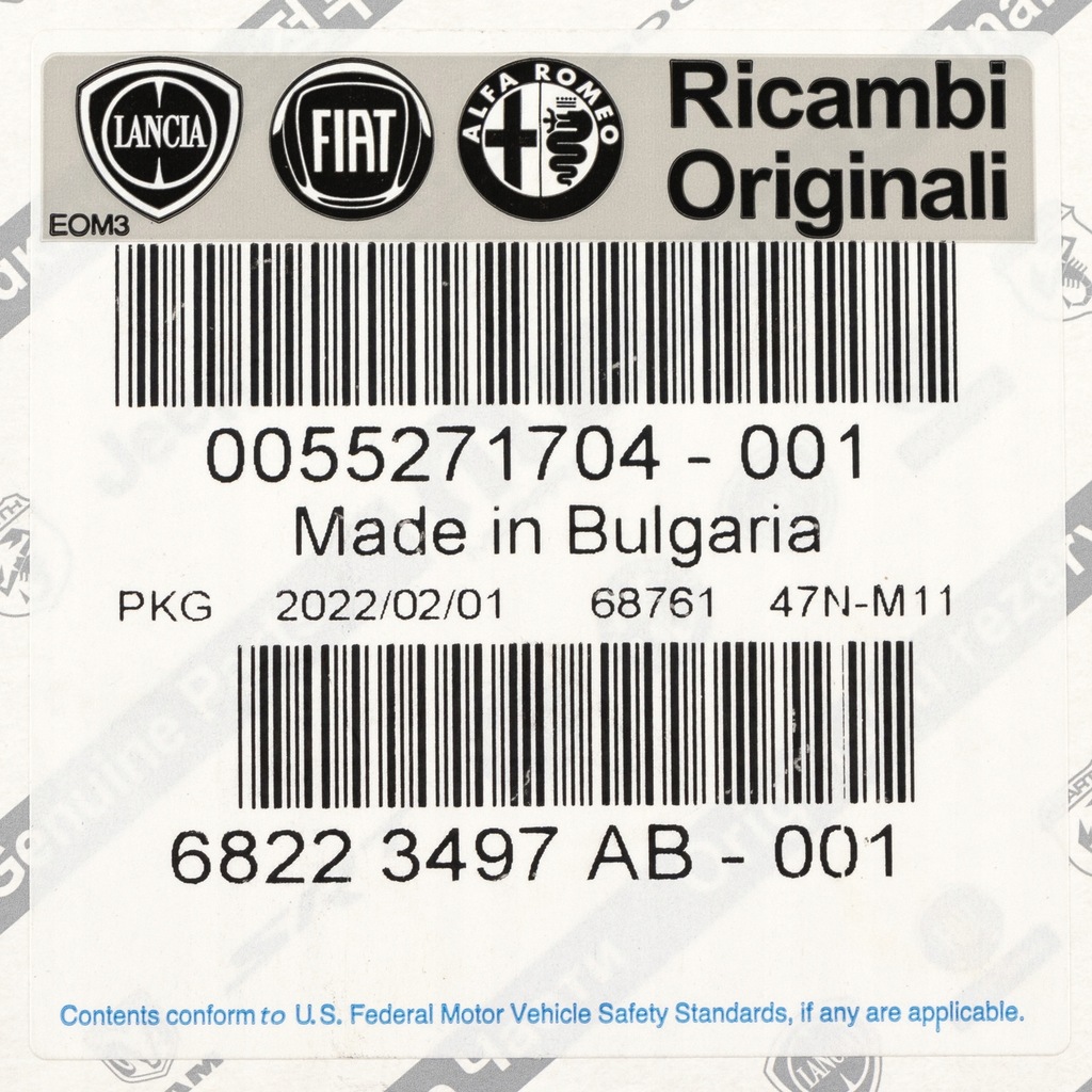 фото №5, Fiat doblo ii 500l датчик температуры выхлопных газов fiat оригинальный номер 55271704