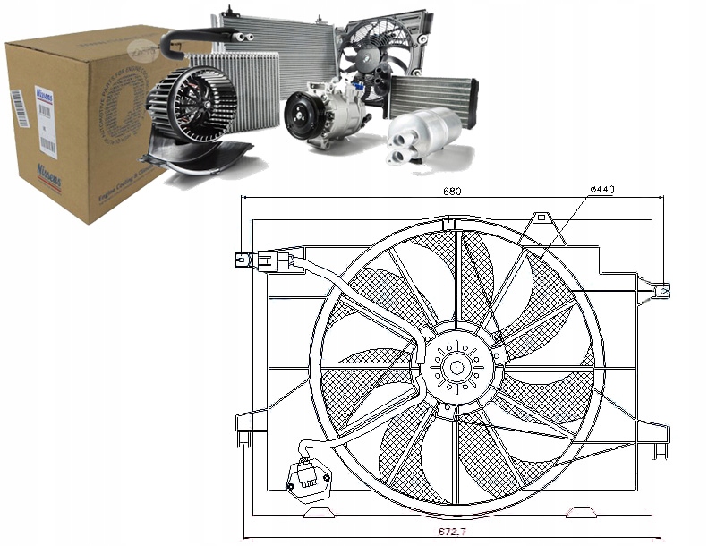 фото №1, Nissens вентилятор радіатора з корпус hyundai t