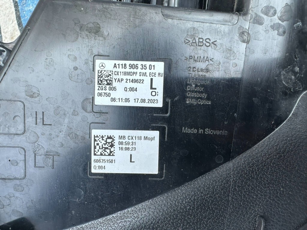 Mercedes cla 118 рестайлинг  лампа задняя левая 1189063501 в Украине