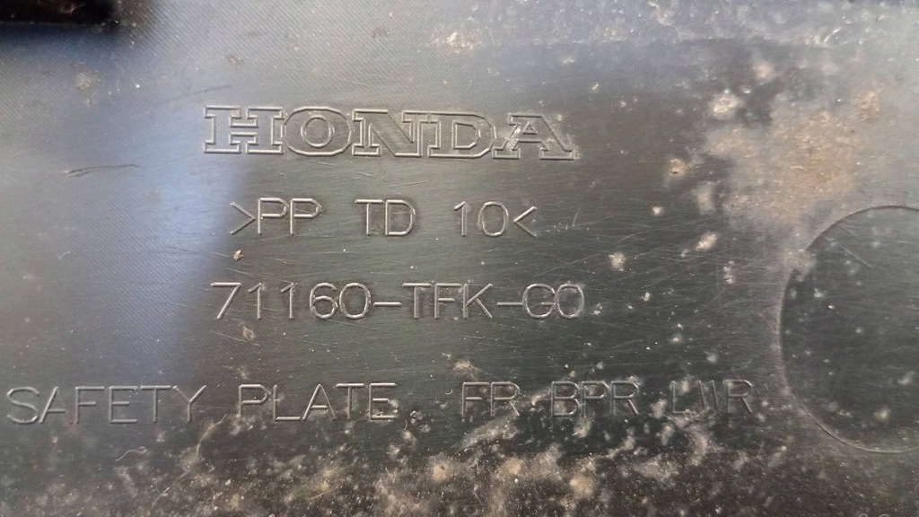 фото №8, Honda civic x 15-22 плита защита нижняя pod бампер перед передний c602