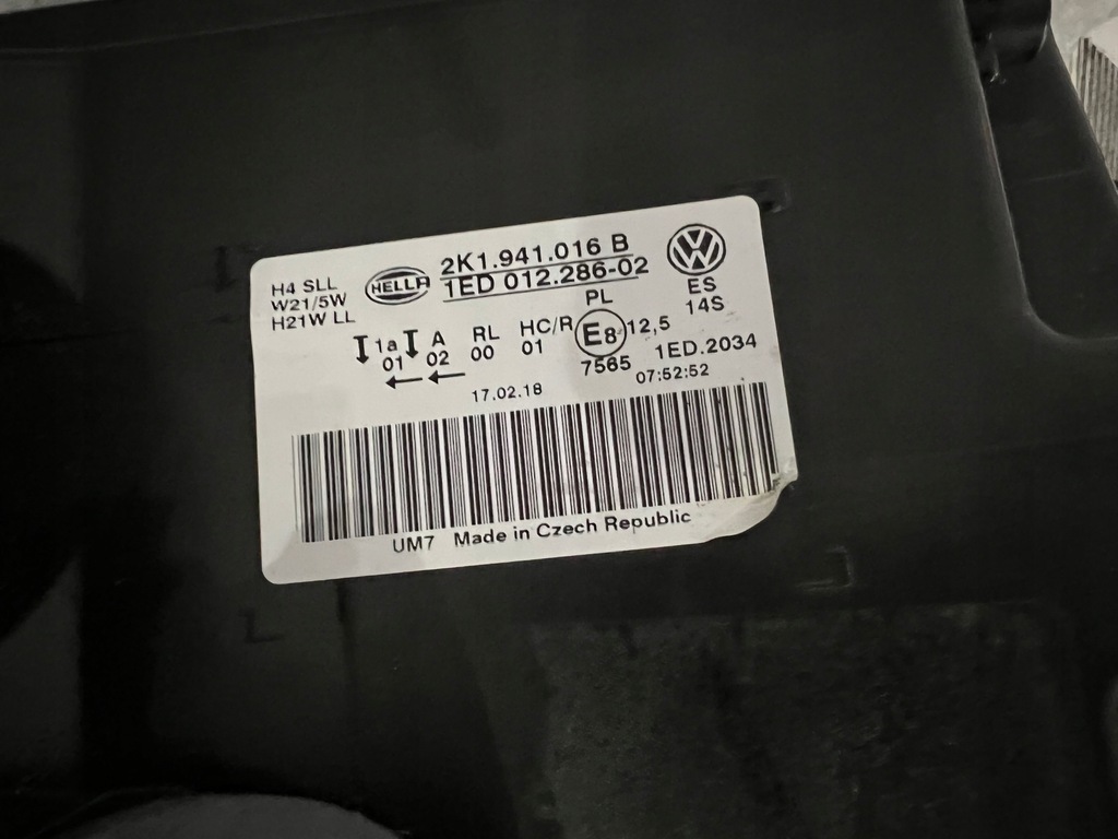 фото №6, Vw caddy lift 15- правая лампа передняя