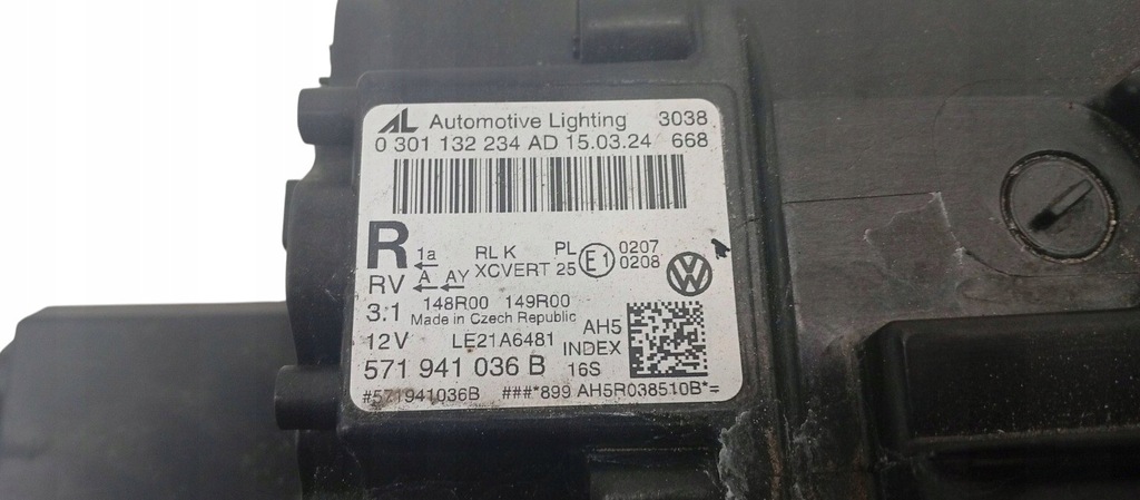 фото №8, 571941036b vw tiguan iii 3 24- лампа правая передняя правый перед full led