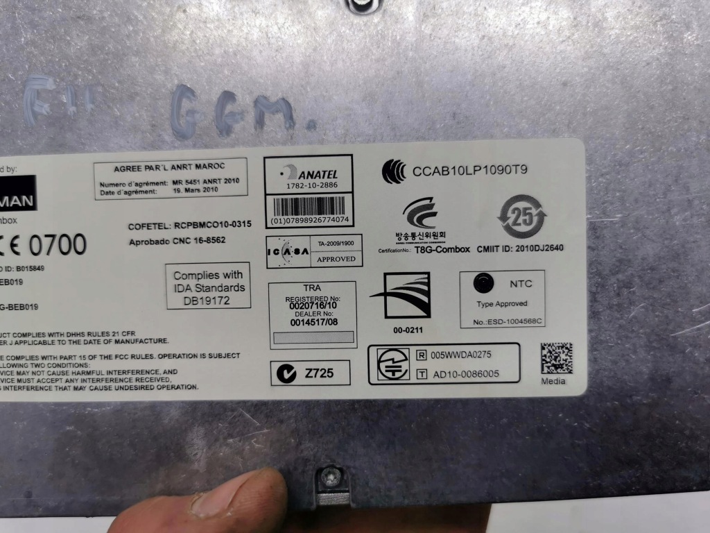 Модуль bluetooth bmw seria 5 f10 f11 b015849 10-17 Зі Шроту