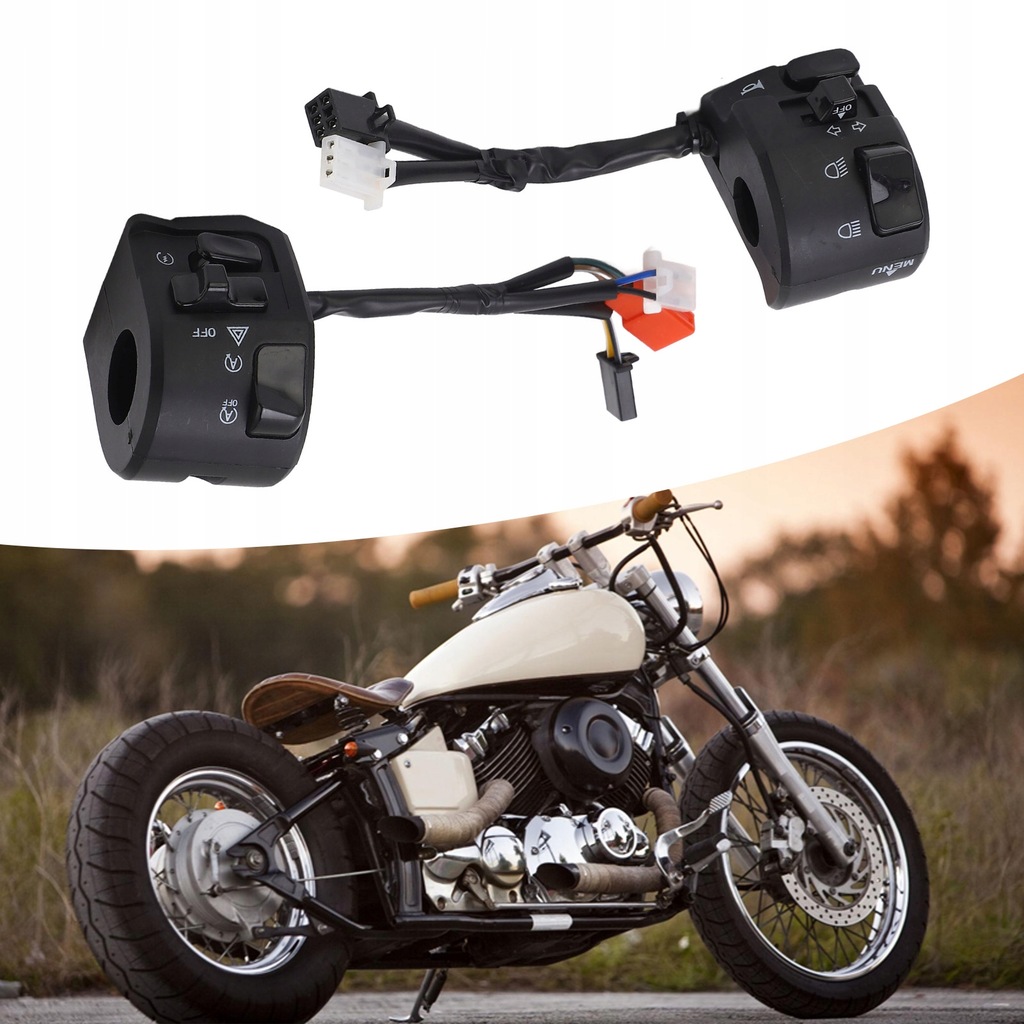 фото №14, Перемикач na кермо motocykla 7/8 cala сигнал світлова універсальний