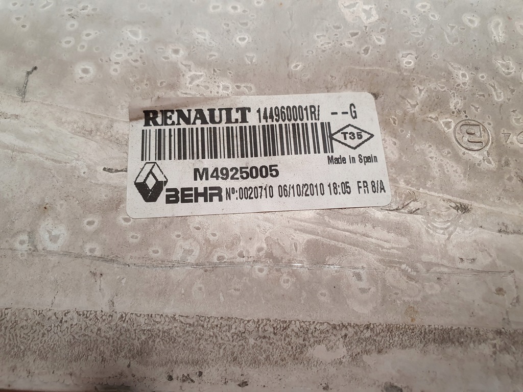 фото №11, Интеркулер радиатор воздуха laguna iii