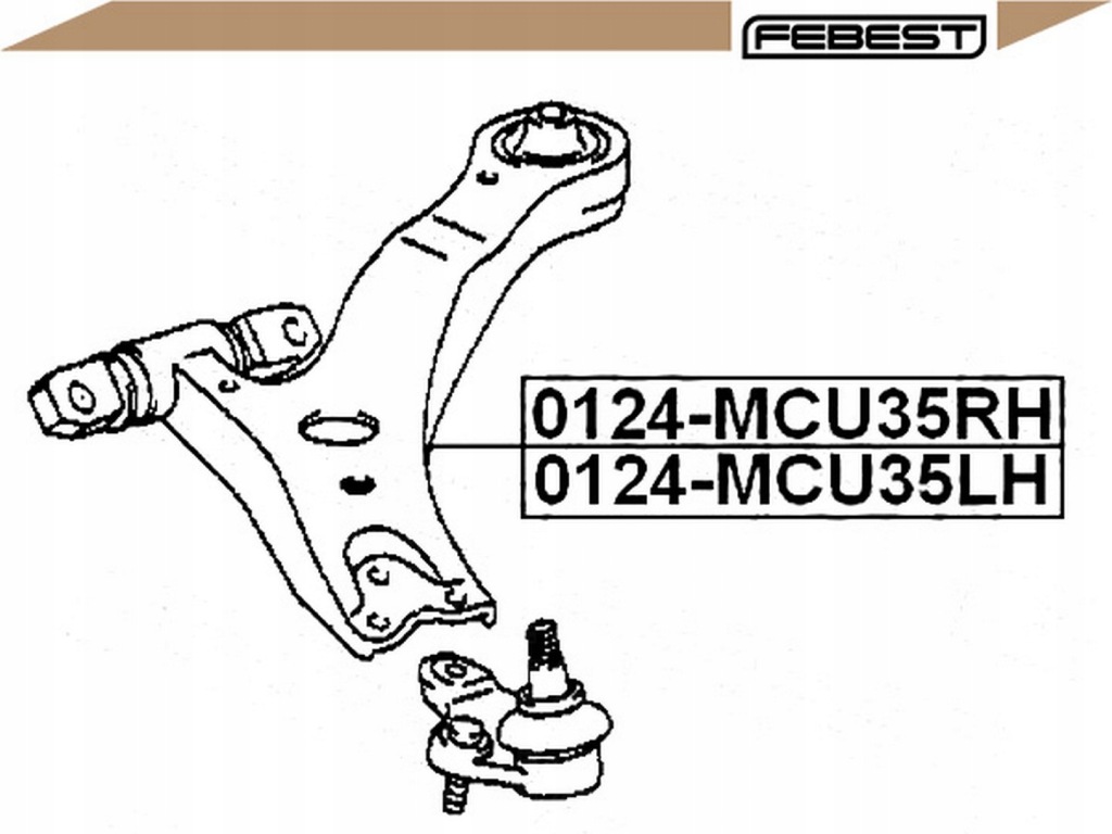 фото №3, Febest важіль lexus перед rx300 330 350 450h 03-08