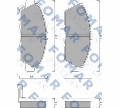 фото №1, Fomar гальмівні колодки гальмівні honda accord/ rover