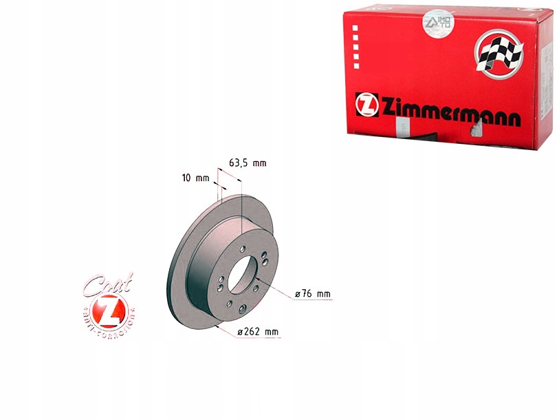фото №1, Гальмівні диски гальмівні 2szt kia soul 09- задня zimmermann