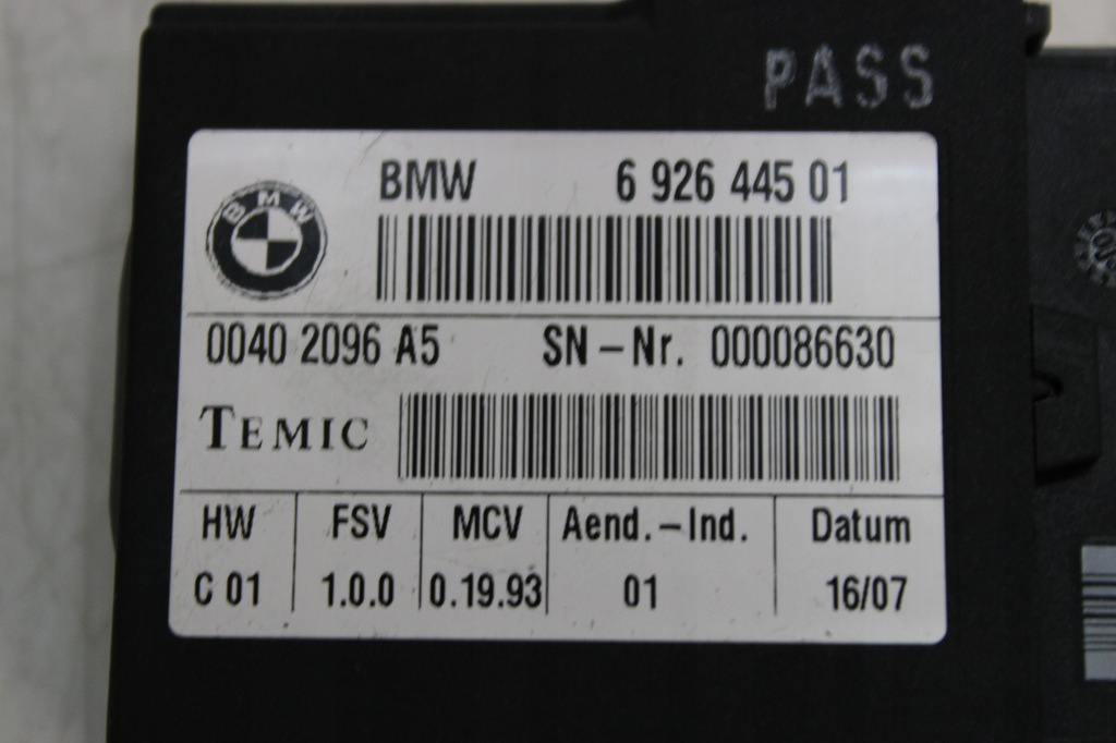 фото №4, Модуль блок керування сидіння bmw e60 e61 6926445