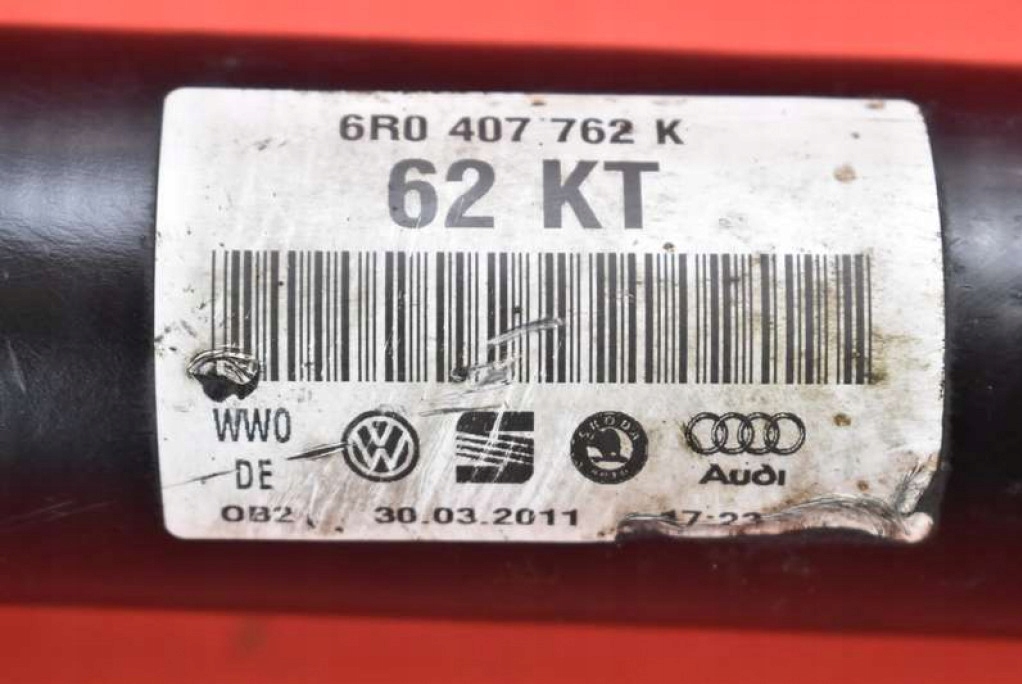 фото №7, Приводной вал правая перед механическая коробка передач 6r0407762k audi a1 8x 1.2 tfsi 86 km 10-14