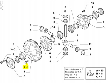 фото №8, Болт диференціал fiat ducato оригінальний номер 9649329180