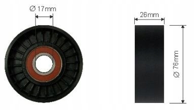 фото №2, Caffaro 101-00 ролик напрямна / напрямна, ремінь клиновий зубчастий
