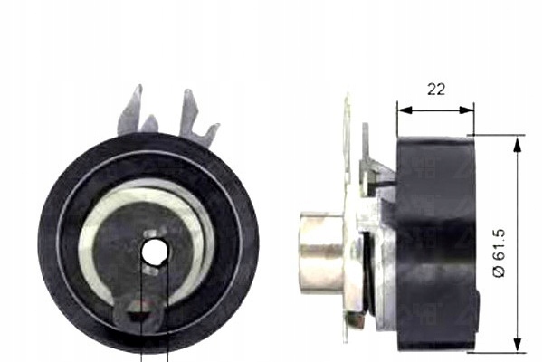 фото №2, Gates t43046 ролик натяжителя, ремень распределительного вала