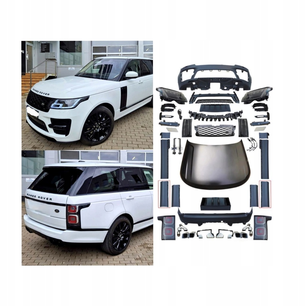 фото №1, Land rover range rover l405 svo bodykit 2012-2017 бампер лампы капот