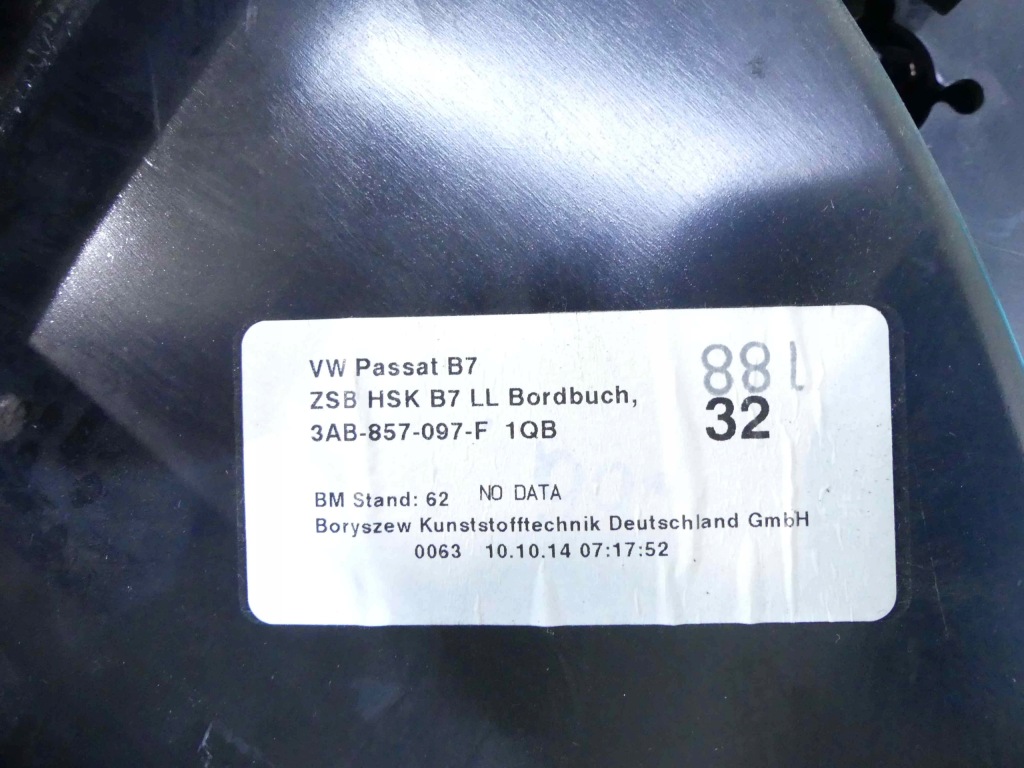 фото №6, Бардачок пасажира vw passat b7 europa