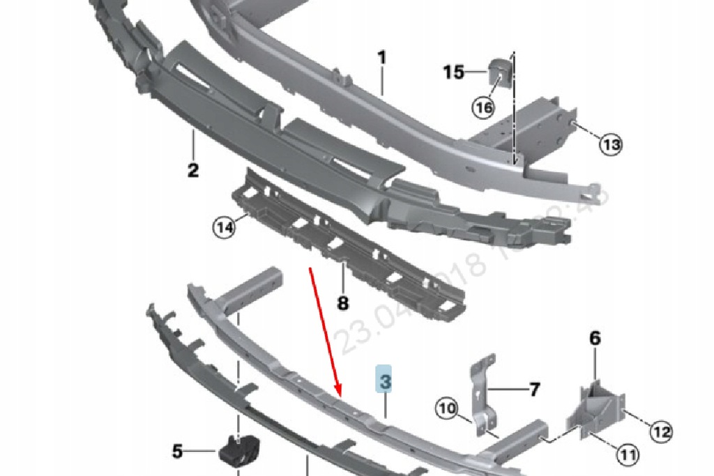 фото №8, Bmw 7 g11 передний бампер m sport нижний crash bar 51118061340 новый orygina