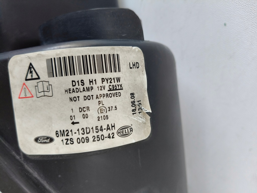 фото №15, Лампа правая фара ford s-max mk1 06- ксенон