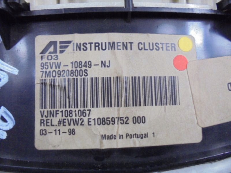 фото №6, Sharan i 98-00 счетчик приборы 1.9tdi 95vw10849nj