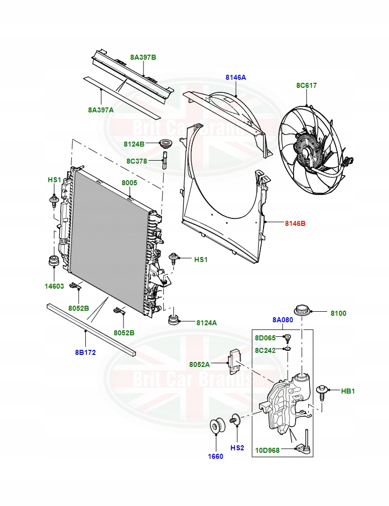 фото №3, Корпус вентилятора нижняя land rover discovery range rover sport lr030053