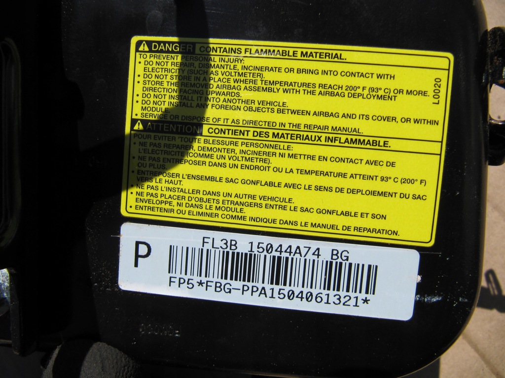 фото №14, Ford f-150 15- приборная панель подушки безопасности подушки безопасности перед f150 консоль подушки безопасности kpl orygi