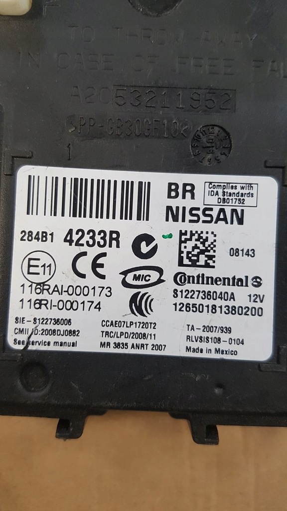 фото №4, Модуль bsi renault koleos i 284b14233r