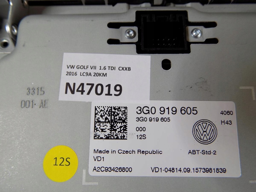 фото №3, Vw golf vii радіо екран дисплей 3g0919605