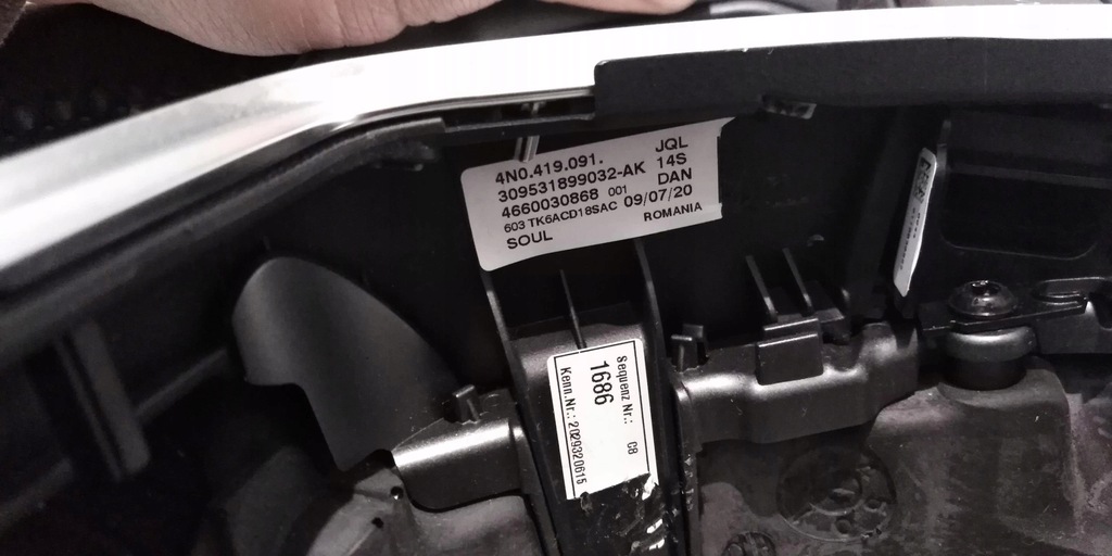 фото №9, Audi a6 4k c8 повітропровід мультифункція czarna 4n0419091 jql