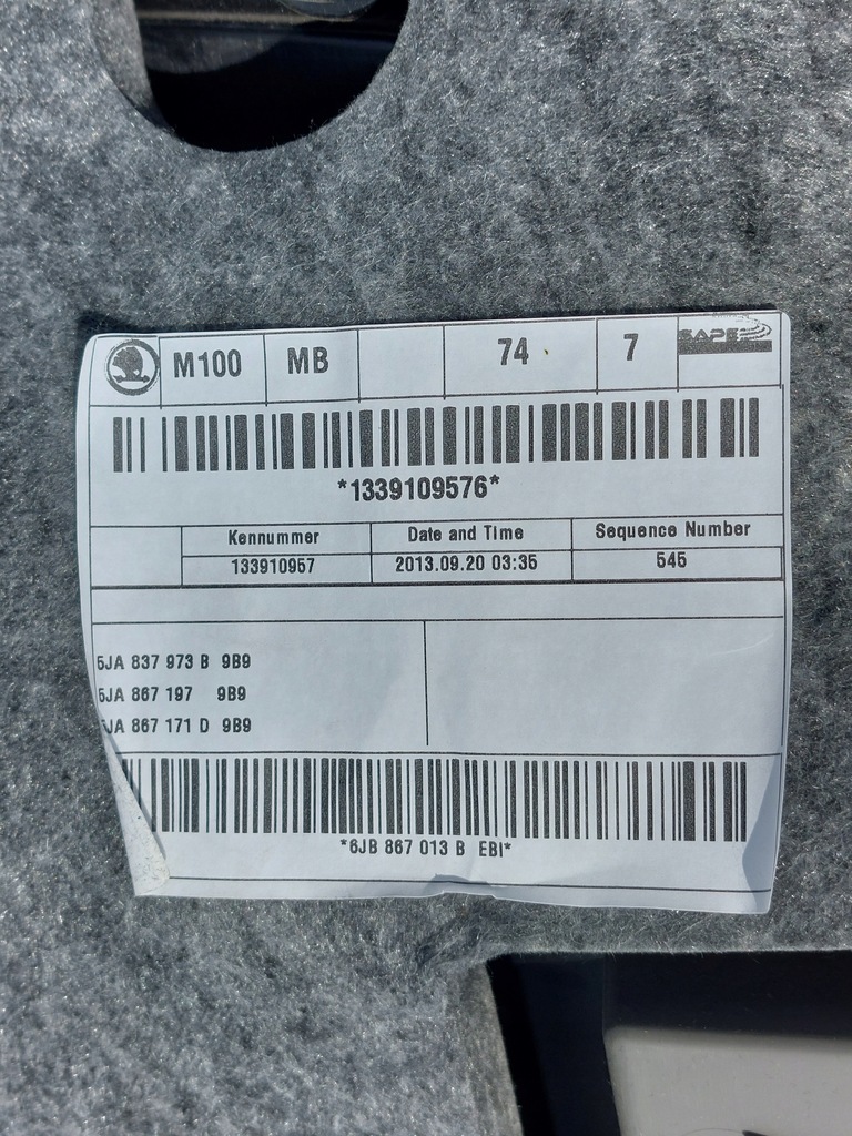 фото №6, Seat toledo iv 4 skoda rapid обшивка оббивка двері лівий перед ліва 12-19r