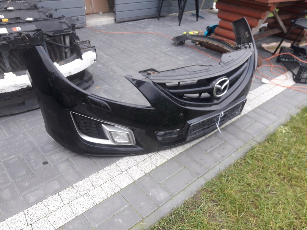 фото №9, Mazda 6 gh 2007-2010 бампер перед kompletny sport dynamic цвет чёрный a3f