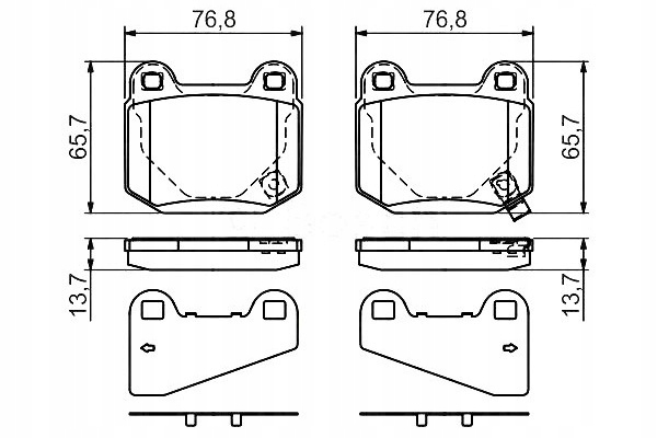 фото №1, Bosch гальмівні колодки ham. nissan задня 350z/impreza 00- wrx/