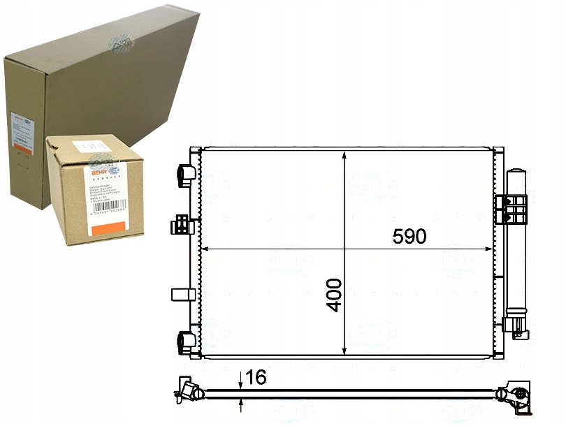 фото №1, Конденсатор радиатор кондиционера behr hella fd5487