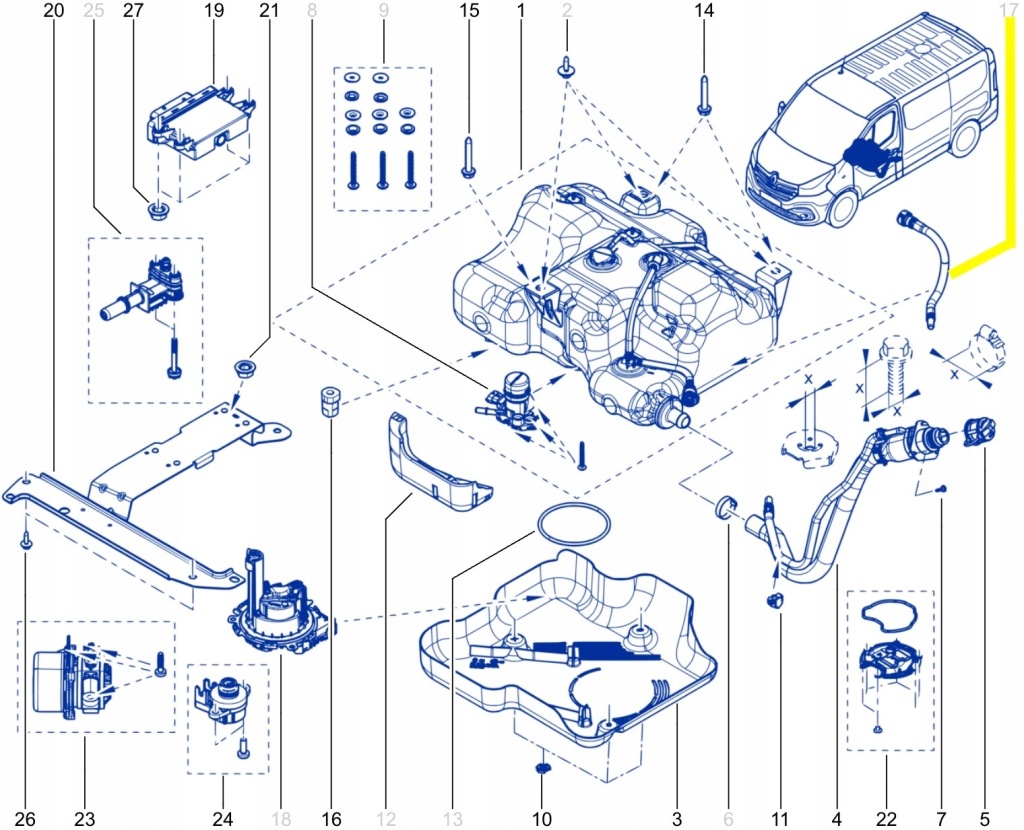 фото №11, Шланг adblue renault trafic iii iv nissan nv300 172b05169r