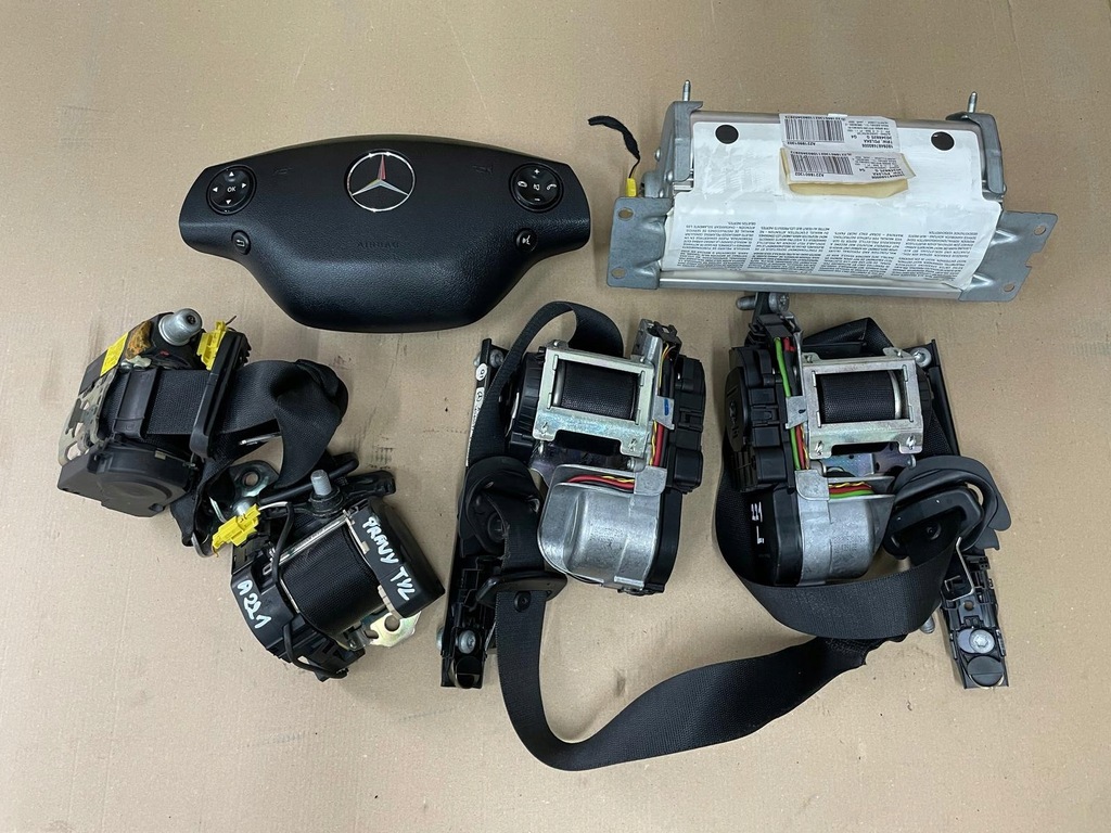 фото №1, Mercedes s w221 подушка подушки безопасности подушка безопасности ремни комплект