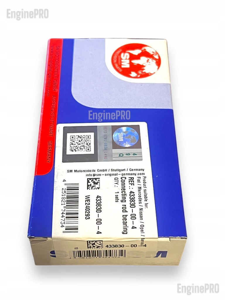 фото №1, Sm 433830-004 std вкладиші шатунні renault 1.6dci [11-]