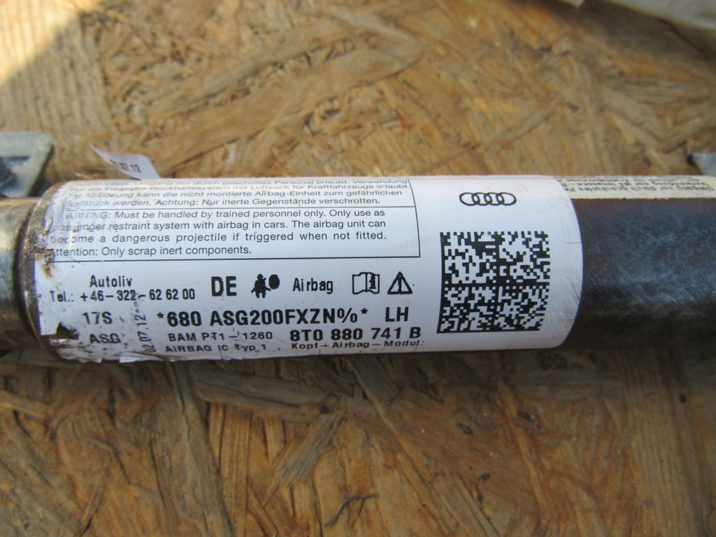 фото №13, Audi a5 s5 8t шторка безопасности боковая правая левая подушка безопасности