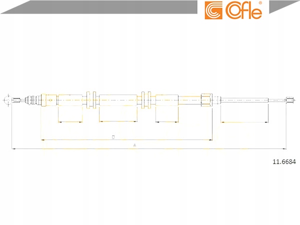 Cofle 11.6684 cięgło, тормоз стояночный Цена