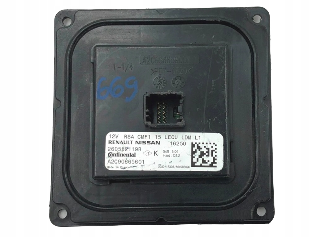 фото №1, Модуль led 260552119r renault megane 4 iv kadjar captur talisman a2c90665601