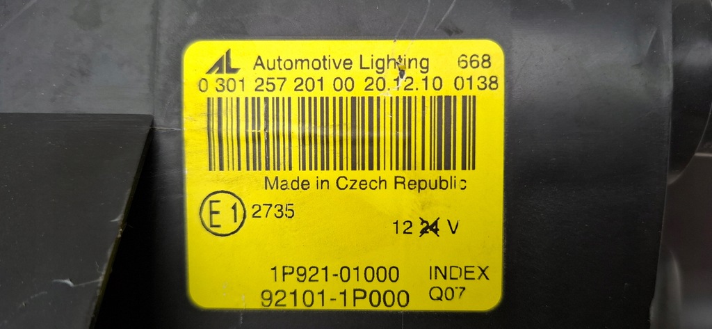 фото №12, Kia venga 2009- лампа левый перед 92101-1p000 europa