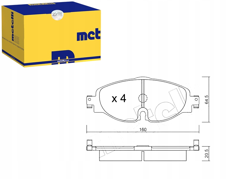 фото №1, Metelli гальмівні колодки гальмівні audi a3 13- перед