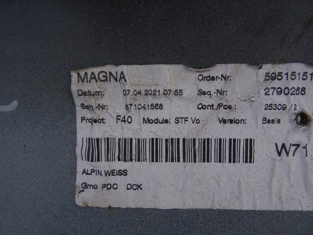 фото №7, Бампер перед bmw 1 i f40 /////