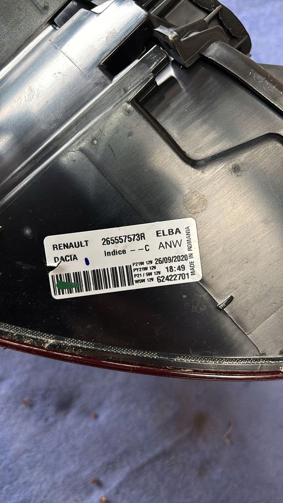 фото №12, Лампа задня dacia sandero iii stepway 265557573r 265501832r стан jak nowa